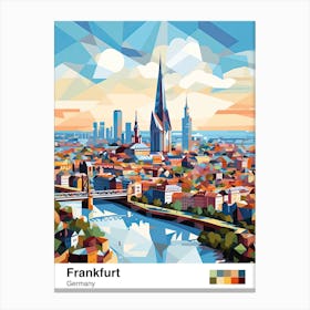 Frankfurt, Germany, Geometric Illustration 4 Poster Canvas Print