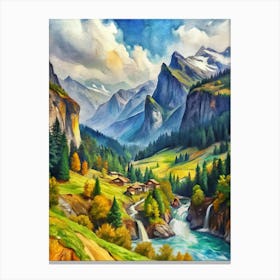 Van Gogh Swiss National Park Switzerland (1) Canvas Print