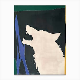 Wolf 4 Cut Out Collage Canvas Print