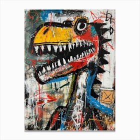 Graffiti Abstract Dinosaur 4 Canvas Print