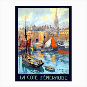 La Cote De Emeraude, Port Saint De Malo, France Canvas Print