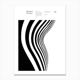 Modern Curves 10, Modern Architecture Design Poster, minimalist interior wall decor Canvas Print