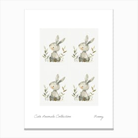 Cute Animals Collection Bunny 2 Canvas Print