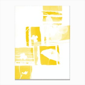 Yellow Flower Squares Canvas Print