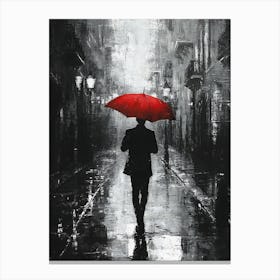 Man In The Rain Canvas Print 1 Canvas Print