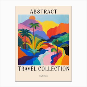 Abstract Travel Collection Poster Costa Rica 4 Canvas Print