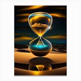 Hourglass In The Desert Canvas Print