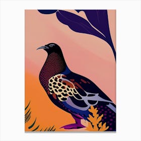 Grouse Pop Matisse Bird Canvas Print