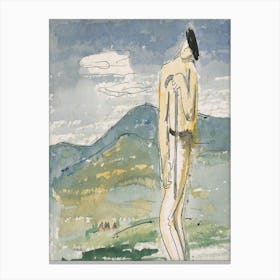 A Weary Pilgrim (1936) Watercolor By Mikulas Galanda Copy Canvas Print