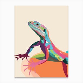 Gecko Abstract Modern Illustration 3 Canvas Print