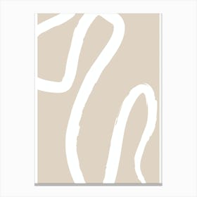 Beige Swirls 1 Canvas Print