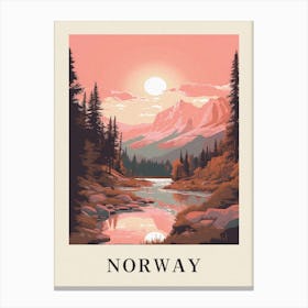 Vintage Travel Poster Norway 4 Canvas Print