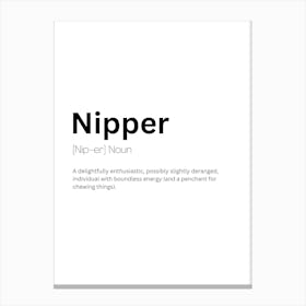 Nipper Definition Meaning Canvas Print