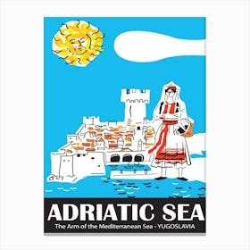 Adriatic Sea, Yugoslavia Canvas Print