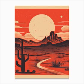 Red Desert Sun 1 Canvas Print
