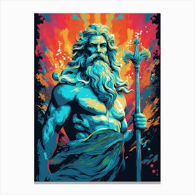 Poseidon Pop Art 7 Canvas Print