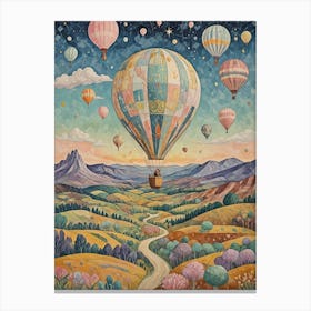 Soaring Hot Air Balloons Canvas Print