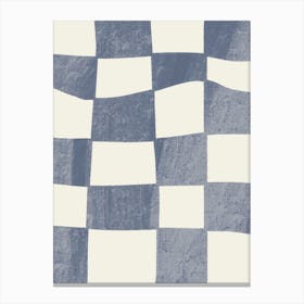 Checkerboard Blue Canvas Print