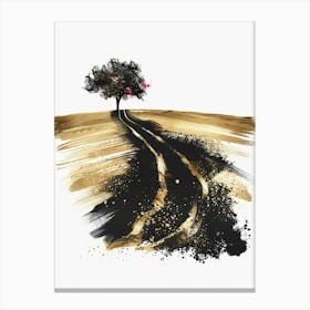 Tree On The Road Canvas Print 1 Canvas Print