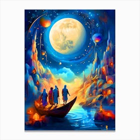 Moonlight In The Sky Canvas Print