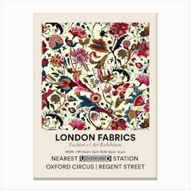 Poster Floral Dream London Fabrics Floral Pattern 6 Canvas Print