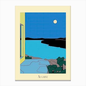 Poster Of Minimal Design Style Of Algarve, Portugal 2 Canvas Print