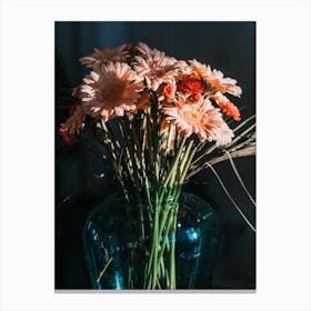Flowers Light And Shadow Play Canvas Print
