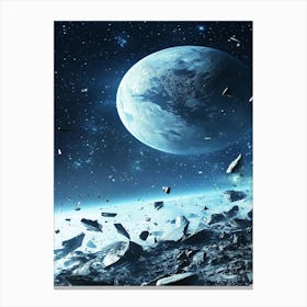 Space Landscape Canvas Print