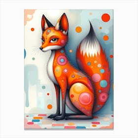 The Polka-Dot Fox Canvas Print