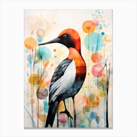 Bird Painting Collage Canvasback 3 Canvas Print