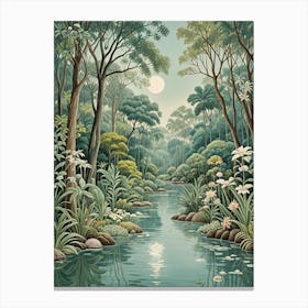 Tropical Jungle River Canvas Print