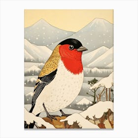 Bird Illustration Cowbird 3 Canvas Print