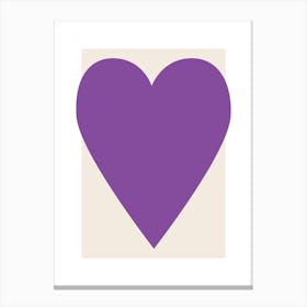 Heart Purple Canvas Print