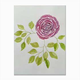 Watercolor Rose Canvas Print