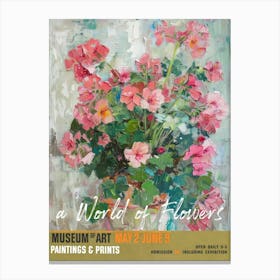 A World Of Flowers, Van Gogh Exhibition Geranium 1 Canvas Print