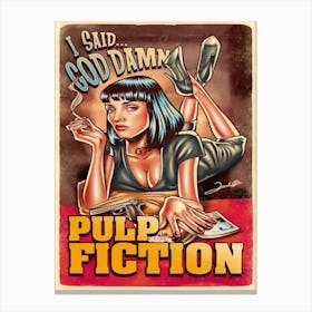 Pulp Fiction poster 2 Canvas Print