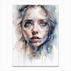 Curious Moods Watercolor Canvas Print