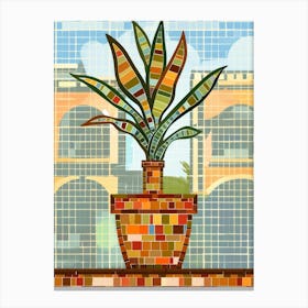 Potted Plant In A Pot Canvas Print