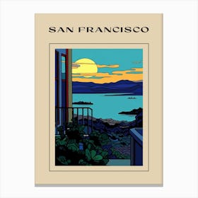 Minimal Design Style Of San Francisco, Usa 3 Poster Canvas Print