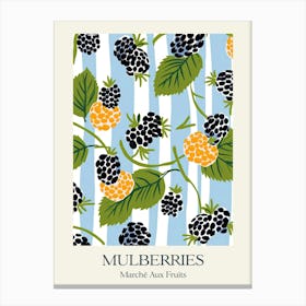 Marche Aux Fruits Mulberries Fruit Summer Illustration 1 Canvas Print