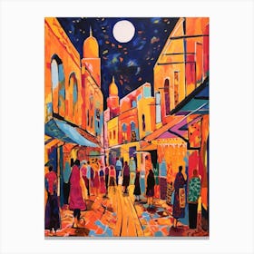Marrakech Morocco 3 Fauvist Painting Canvas Print