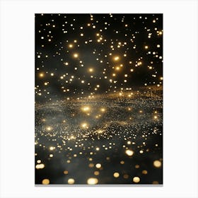 Gold Stars In Space Canvas Print