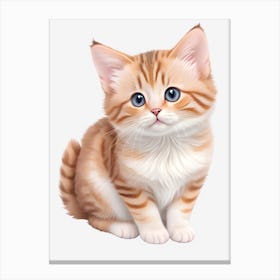 Cute Vintage Kitten Canvas Print