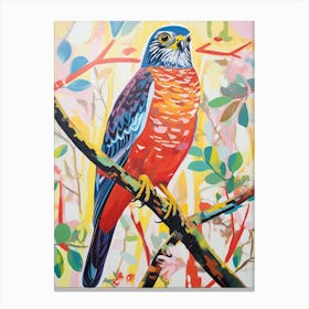 Colourful Bird Painting Eurasian Sparrowhawk 4 Canvas Print