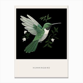 Ohara Koson Inspired Bird Painting Hummingbird 4 Poster Canvas Print