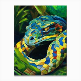 Sumatran Pit Viper Snake Painting Canvas Print