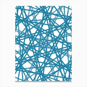 Abstract Blue Lines Canvas Print