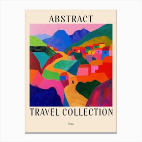 Abstract Travel Collection Poster Peru 2 Canvas Print