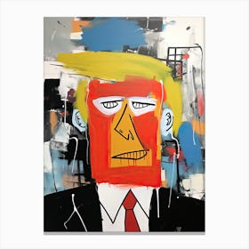 Donald Trump 2, Basquiat style Canvas Print