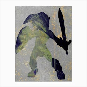 Anime Negative Space ― Link Ready To Beatle Canvas Print